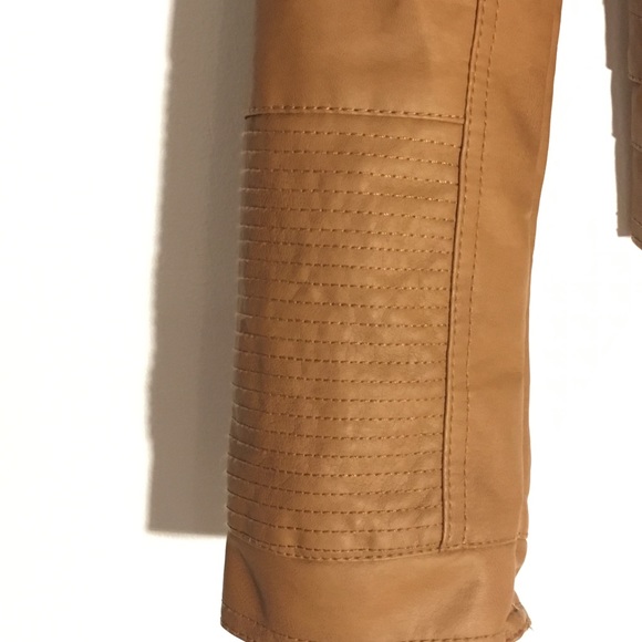 Ci Sono Cavalini Camel Faux Leather Jacket - Picture 6 of 8